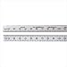Starrett C604R-24 Spring Tempered Steel Rule With Inch Graduations, 4R Style Graduations, 24" Length, 1-1/4" Width, 3/64" Thickness