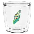 Caribbean Seashell 12 oz Double-Old-Fashioned Insulated Beverage Tumbler, Clear
