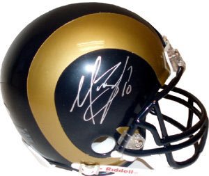 Marc Bulger Signed St. Louis Rams Riddell Replica Mini Helmet