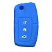 KMH Silicone Key Cover For Ford Ecosport/Fiesta 3 Button Flip Key (Blue) RS.129.00