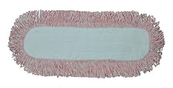 Industrial and Commercial Microfiber Dust Mop Pad (18 In. Border, Red)