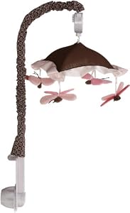 Carter's Butterfly Flowers Musical Mobile, Pink/Choc, 13 X 9 X 4"