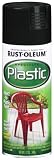 Rust-Oleum 211338 Paint For Plastic Spray, Black, 12-Ounce
