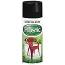 Rust-Oleum 211338 Paint For Plastic Spray, Black, 12-Ounce