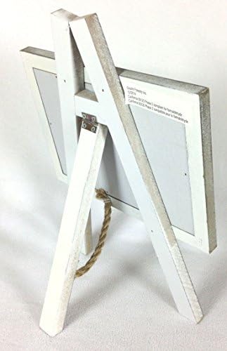 Framed Easel Desk Counter Chalkboard - 8-in Rustic Weathered Finish Messageboard Free Standing