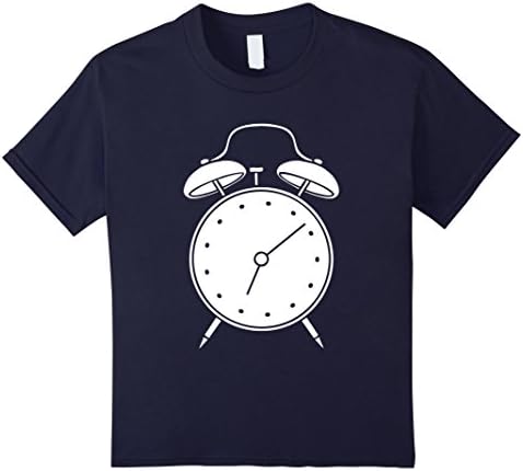 Kids Alarm Clock Time You're Late Get Up T-Shirt 4 Navy