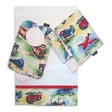 On the Move Bib, Burp Cloth and Cuddle Blanket Set