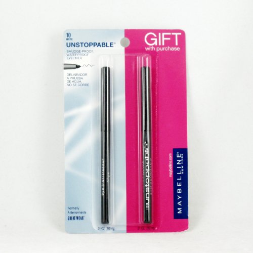 Maybelline Unstoppable Eyeliner Onyx Black #10 Smudge-Proof & Water-Proof Double Pack Maybelline Unstoppable Eyeliner Onyx Black #10 Smudge-Proof & Water-Proof Double Pack