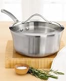 Review Calphalon LR8703-2 / Calphalon Contemporary Stainless 3-1/2-Quart Saucepan with Glass Lid