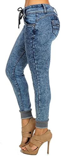 Vertikal Butt Lifting Levanta Cola Low Rise Drawstring Denim Jogger Jeans 10543M