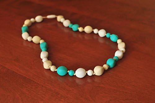 Bitey Beads Silicone Teething Nursing Necklace Multi Color (Oceana)