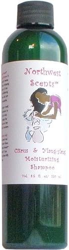 Northwest Scents Citrus and Ylang-ylang Moisturizing Shampoo for Black, African American, Afro Caribbean, Dry, Coarse, and Highly Textured Hair - 8.5 oz bottle