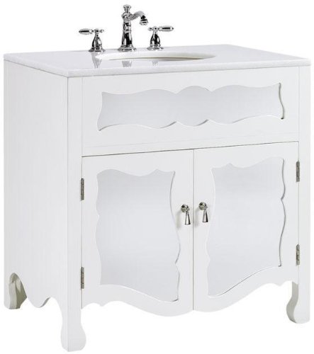 Reflections 32h Mia Bath 33.25Hx32W WHITE