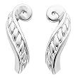 14K White Gold Earring Jackets