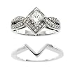 14K White Gold Diamond Wedding Set Semimount - 0.25 Ct. - CENTER STONE NOT INCLUDED