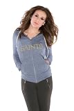 New Orleans Saints Women's Tried and True Tri-Blend Full-Zip Hoodie - by Alyssa Milano