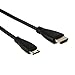 Mini HDMI to HDMI, CableCreation Coiled Mini-HDMI Male to HDMI Male Converter Adapter Cable, Support 3D, 1080P Resolution, 1~4 Feet/ Black