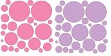 72 Wall Polka Dots Pink and Lavender Peel and Stick Stickers