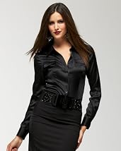 Silk Button Down Top
