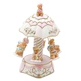 Laxury 6-bear Carousel Music Box, Green&pink&yellow Shade, Mp918IMAGE