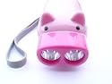 Pig Shaped Dynamo eco hand pressing / Pump up Torch Pink no batteries