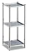 3 Shelf Tower in Chrome Finish - Organize It All 16733-2