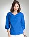 bebe Blouson Sleeve Cowl Neck Silk Blouse - PETITES