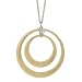 ALEXIS BITTAR LUCITE- Gold Medium Double Hoop Pendant