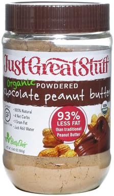 Just Great Stuff Powdered Chocolate Peanut Butter - Case of 12 - 6.43 oz , Just Great Stuff , Protein Powders, Sports/Fitness