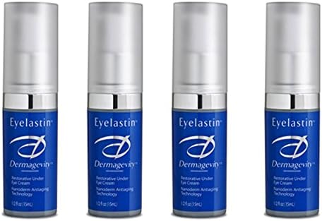 Eyelastin Buy 3 Get 1 FREE - Best Age Defying Anti-Wrinkle Eye Cream For Radiant, Vibrant and Younger Looking Eyes - Reduces Puffiness and Dark Circles - Drastically Improves Hydration, Firmness and Elasticity Around Eyes - Peptide Technology, Hyaluronic Acid, Vitamin K, Arnica, Jojoba and Apricot Oil - 0.5 oz - 100% Satisfaction Guaranteed