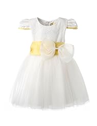 Girls Cotton/Polyester/Satin/Tulle Sleeveless Flower-Girl Dress/Wedding Dress 