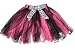 Hot Pink Black Ribbon Bow Zebra Print Tutu Skirt (one size, ages 2-8 year, size 2T-10/12) - dress up animal print fairy girls toddler youth princess party ballet costume dress-up apparel tutus