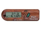 Digital Thermometer With Wooden Effect In / Out Temperature Display