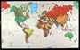 Contemporary World Map - Laminated