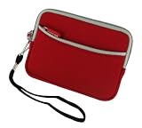 rooCASE Neoprene Sleeve (Red) Carrying Case for Magellan RoadMate 2036 4.3-inch