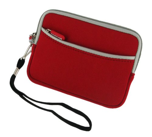 rooCASE Neoprene Sleeve (Red) Carrying Case for Western Digital My Passport Elite 250GB Portable Hard Drive WDBAAC2500ARD Metallic Red