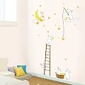 Decowall, DP-08165, Lapins dans la Lune stickers muraux | paroi murale | sticker mural