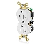 Leviton 5362-SGW 20-Amp 125-volt Industrial Grade Tamper-Resistant Duplex Receptacle, White by Levit