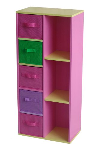 4Gr8 Kidz Pink Series Kids Wooden Cabinet Organizer
