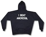 I BEAT ANOREXIA Logo Men's Hoodie Sweat Shirt Small thru 4XL