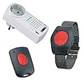 Pflegeruf-Set / Hausnotruf / Senioren-Hausalarm / Senioren-Sicherheitspaket 1 - (mit Funk-Armbandsender, Empf�nger mit Quittierungsfunktion und Mikro-Handsender zum Abstellen des Empf�ngers aus der Entfernung