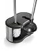Polder BTH-6300-95 Stainless-Steel Dual Bath Caddy with Toilet Brush and Plunger, Black