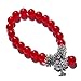Three Keys Jewelry Women Birthstone Charm Bracelet Stretch Bangle Silver Infinity Wish Life Tree July Agate Red T7