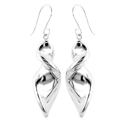 Sterling Silver Spiral Dangle Earrings