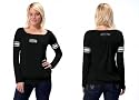 San Antonio Spurs Women's Long Sleeve Armband Jersey Top - by Alyssa Milano
