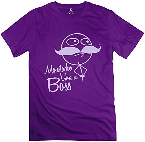 Sihan Men's Tee Moustache Like Boss Size XL Purple