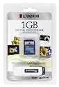 Kingston KR-B061G-1KQ 1GB USB 2.0 DataTraveler and 1GB SD Card Digital Photo Frame Accessory Kit (Blue/White)