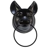 Handpainted Pig Cast Iron Towel Ring, Black