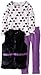 Young Hearts Little Girls' 3 Pieced Heart Patterned Vest Pant Set