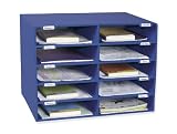 Pacon 70% Recycled Mailbox Storage Unit, 10 Slots, Blue (001309)